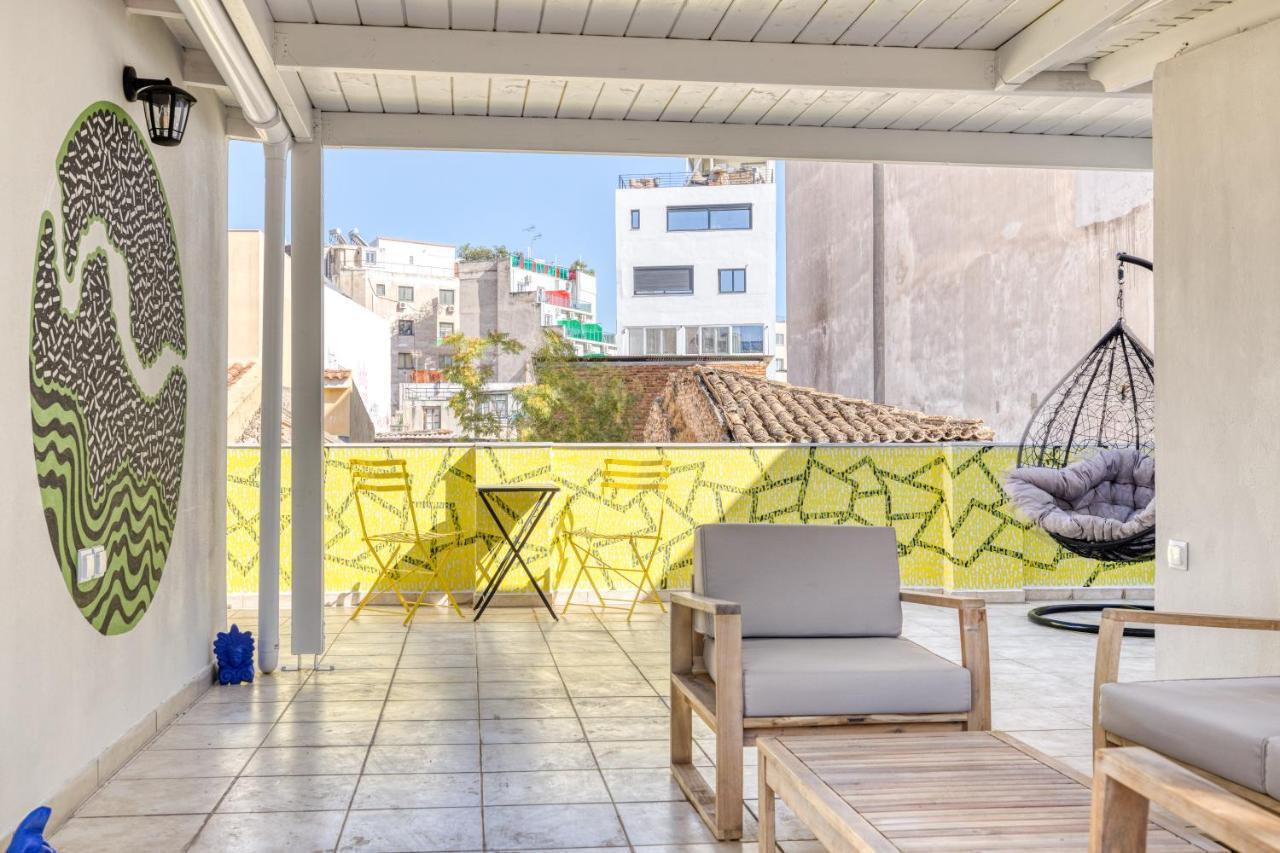 Chic Rooftop Studio W/ Terrace - Near Acropolis Atene Esterno foto